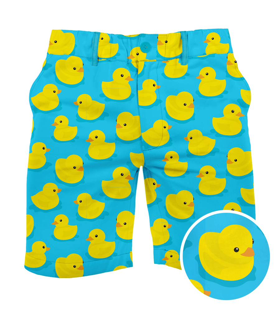 Rubber Ducky Golf Shorts: Men's Golf Outfits | Tipsy Elves Rubber Ducky Golf Shorts: Men's Golf Outfits | Tipsy Elves