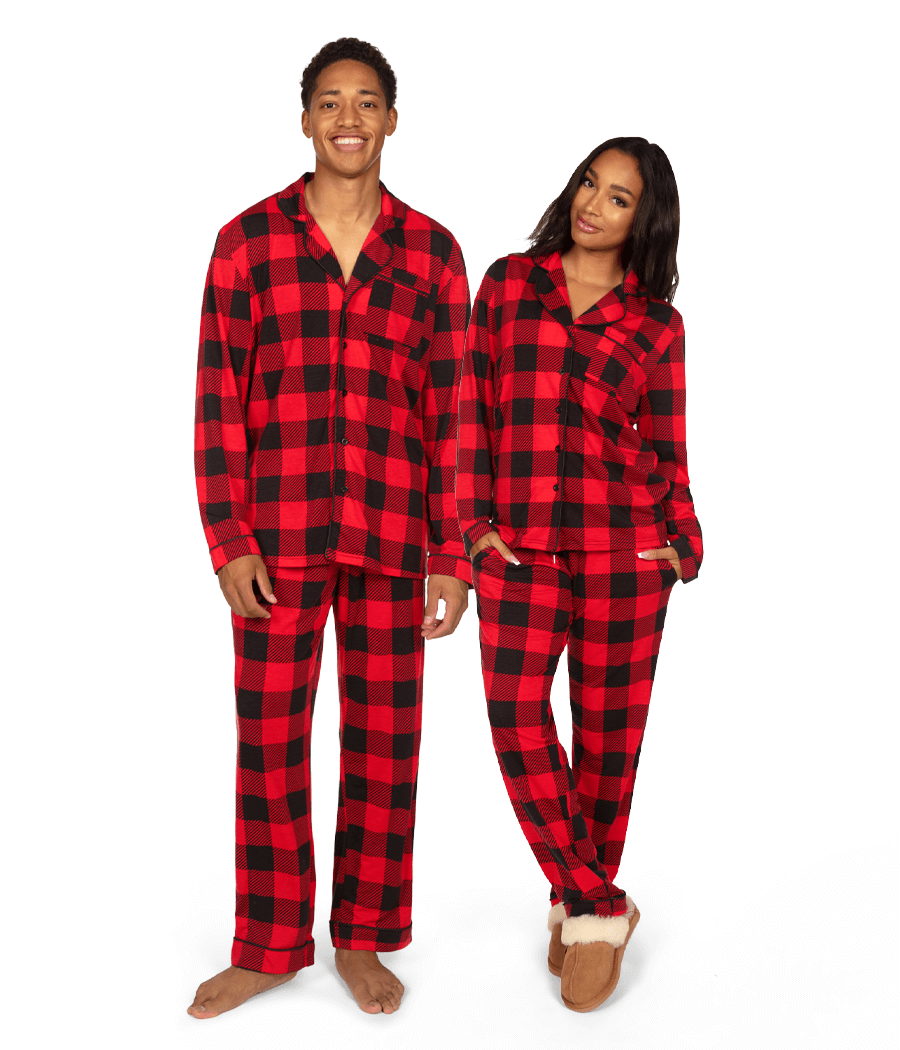 Matching Lumberjack Couples Pajamas Primary Image
