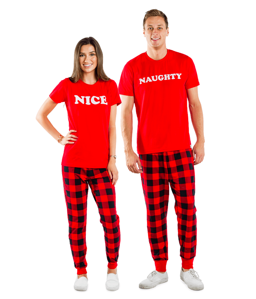 Naughty & Nice Couples Pajamas
