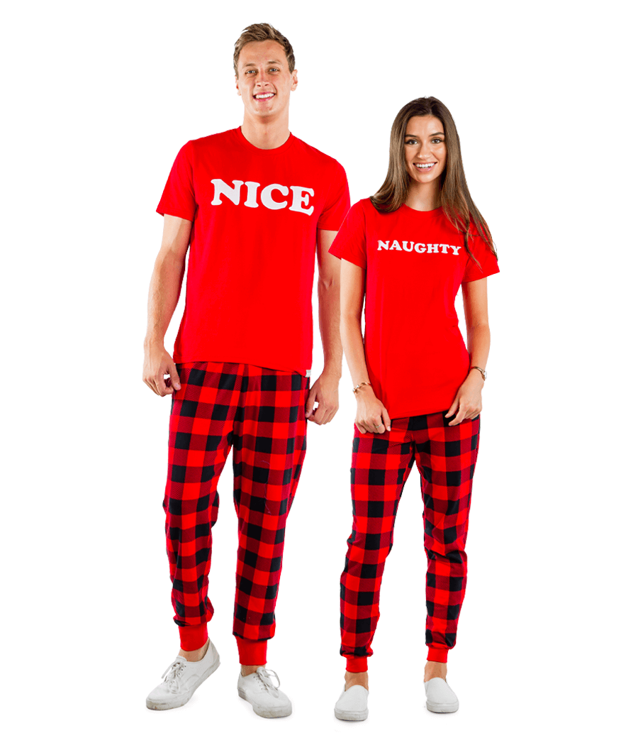 Naughty & Nice Couples Pajamas