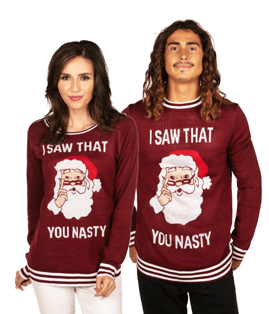 Matching You Nasty Couples Ugly Christmas Sweater