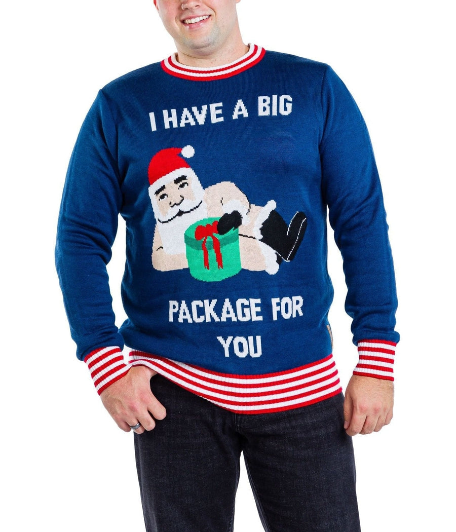 Men's Big Package Big and Tall Ugly Christmas Sweater