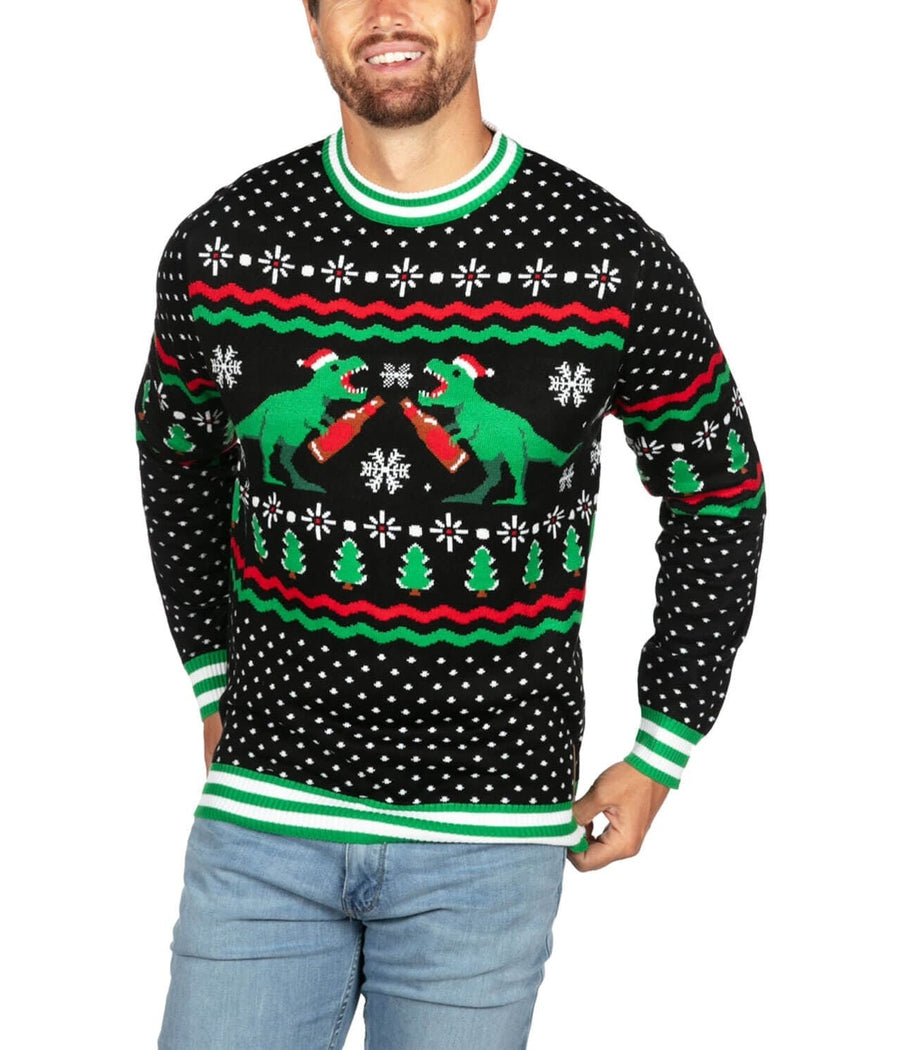achterzijde conjunctie soep Dino Mate Ugly Christmas Sweater: Men's Christmas Outfits | Tipsy Elves