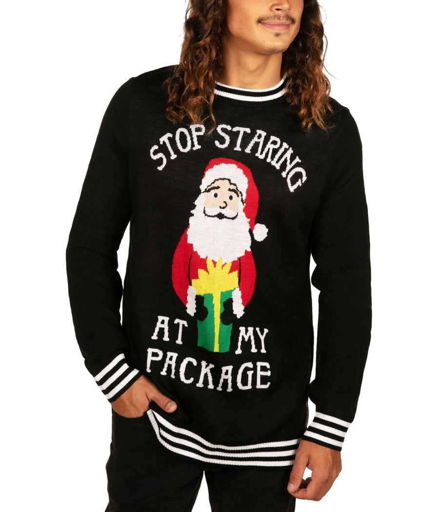 Men's Stop Staring Ugly Christmas Sweater