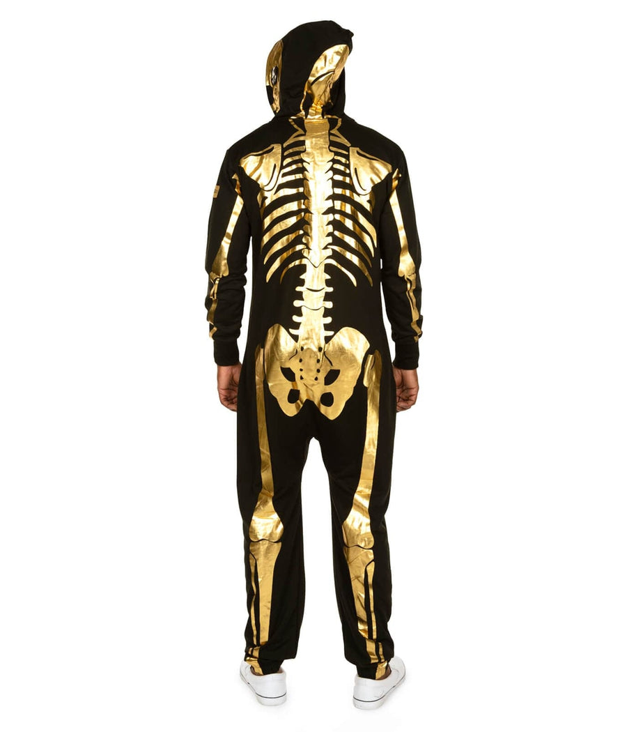 Men's Gold Skeleton Costume Image 4