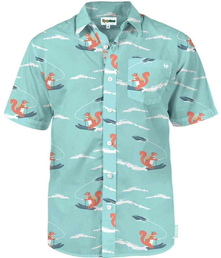 Men's Squirrel On Water Skis Hawaiian Shirt Image 5