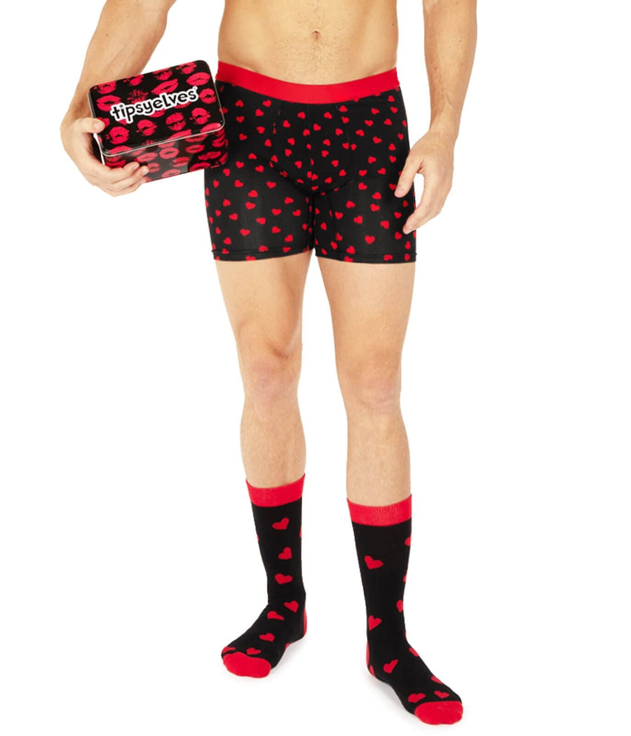 Men's Hearts on Fire Boxers & Socks Gift Set