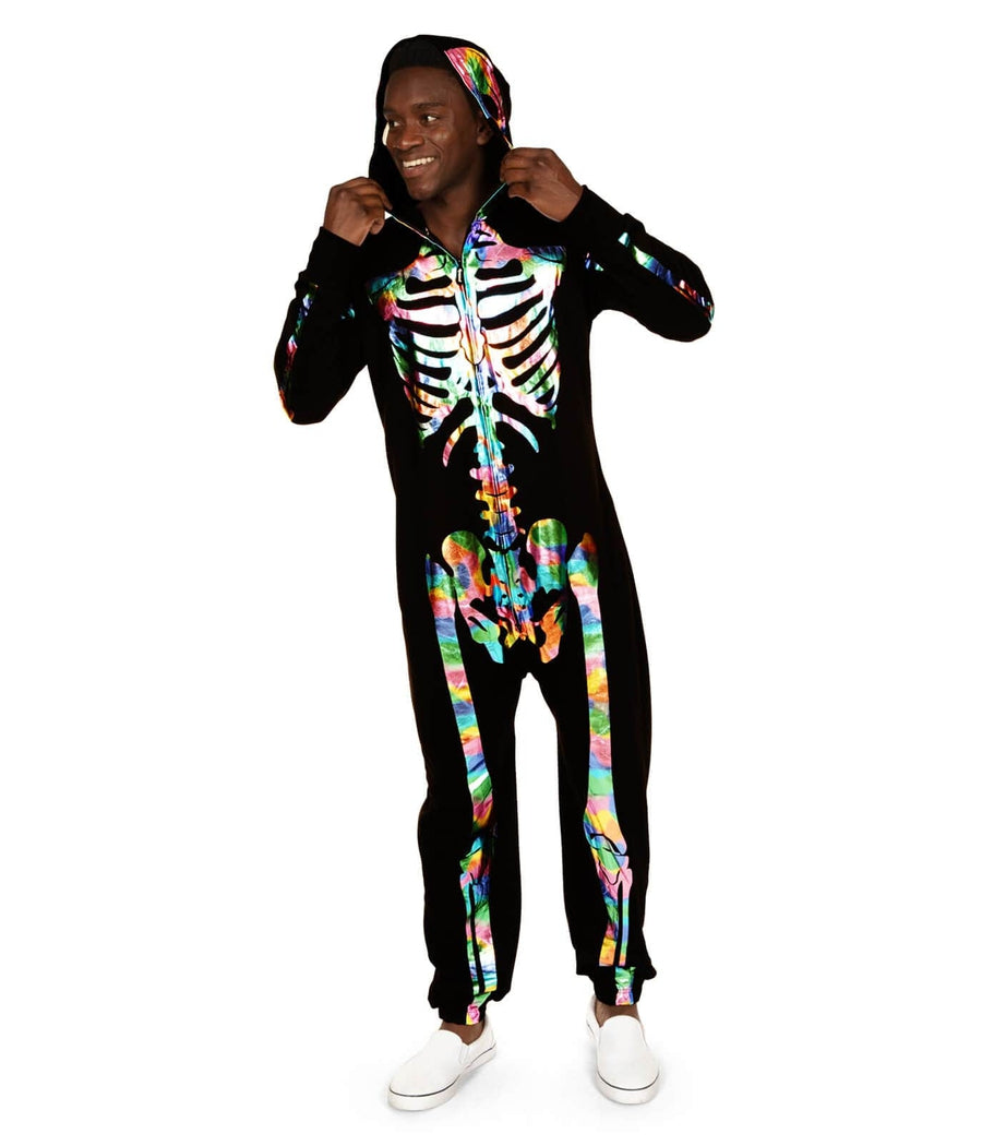 Men's Iridescent Skeleton Costume
