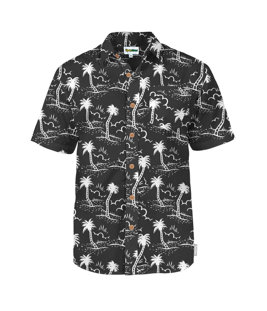 Men's Monochrome Moonlight Hawaiian Shirt Image 9