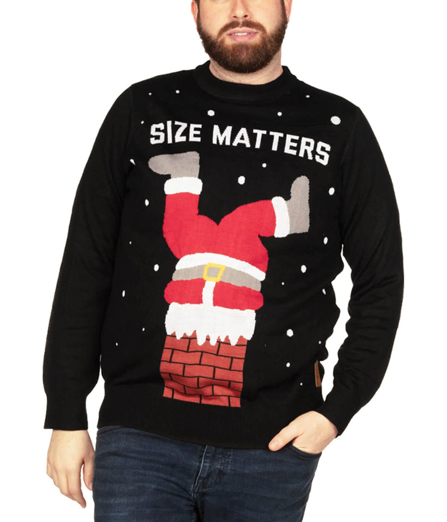 Size Matters Big and Tall Ugly Christmas Sweater: Men's Christmas