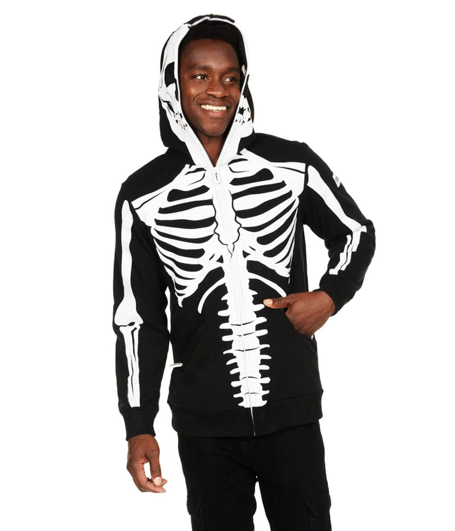Skeleton Hoodie: Men's Halloween Tipsy Elves
