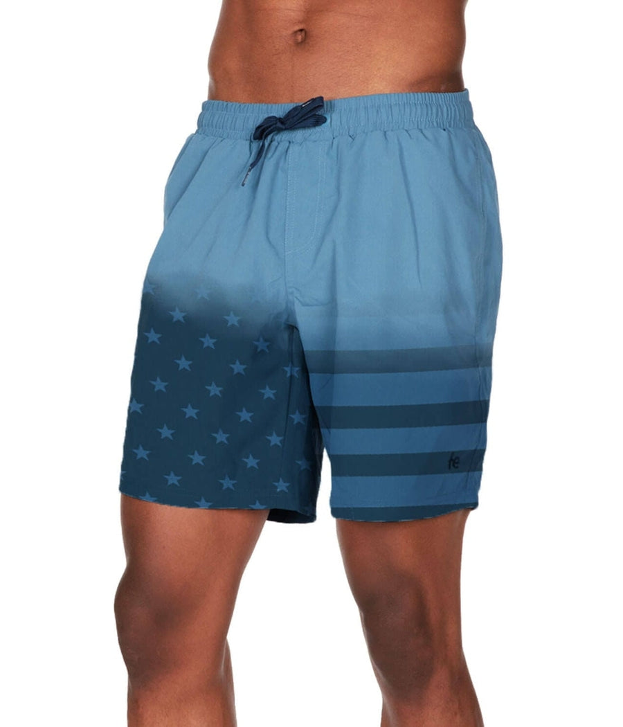 American Flag Color Changing Swim Trunks Image 2