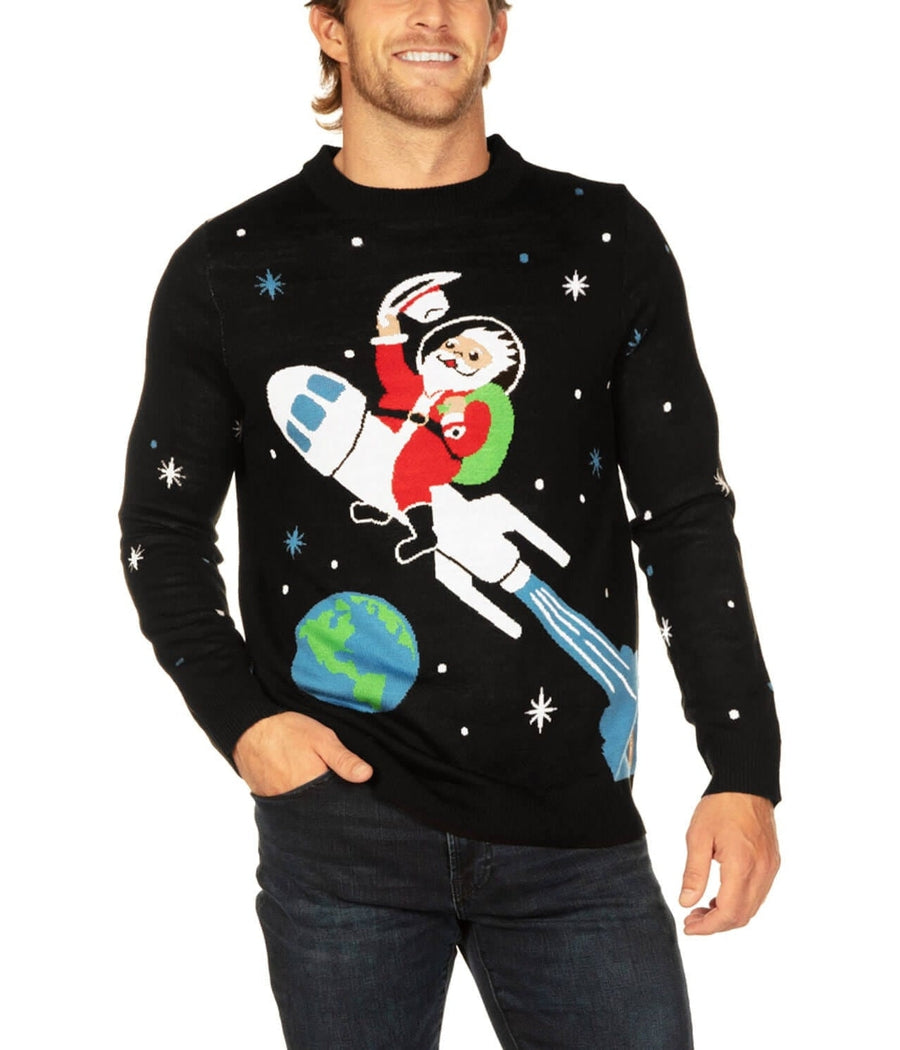 Men's Bezos Blue Origin 'You Paid For This' Ugly Christmas Sweater