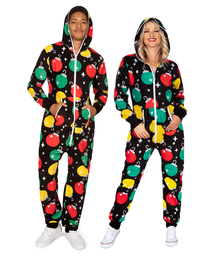 Matching Ornaments Couples Jumpsuits