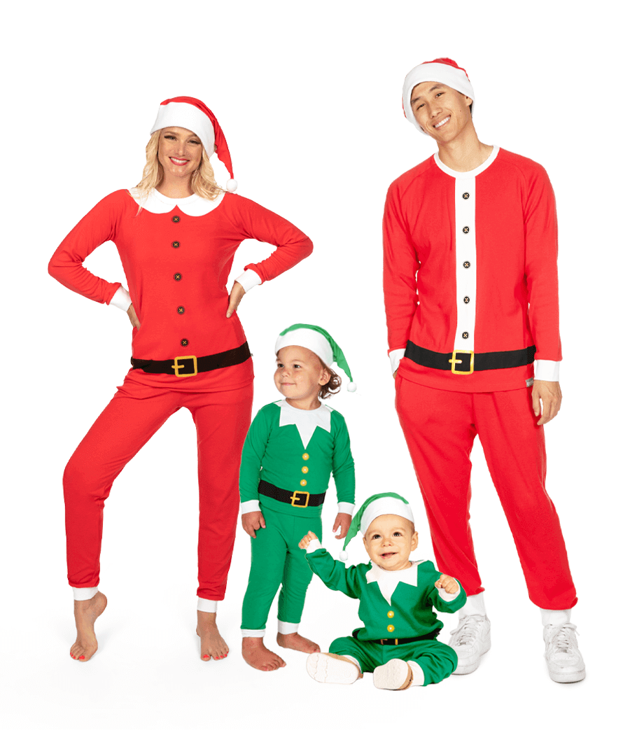 Matching Santa s Workshop Family Pajamas Tipsy Elves
