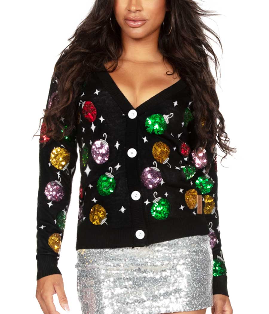 Women's Sequin Ornaments Cardigan Sweater