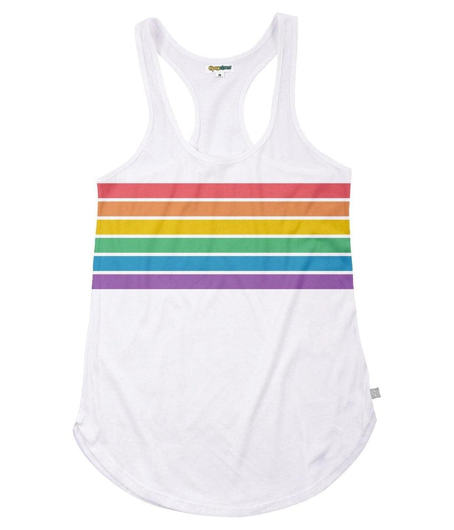 White Rainbow All the Way Racerback Tank Top