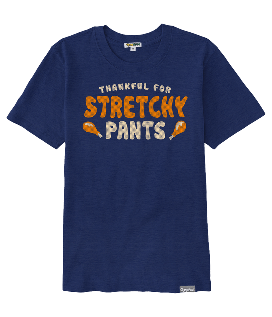 Women's Thankful for Stretchy Pants Oversized Boyfriend Tee