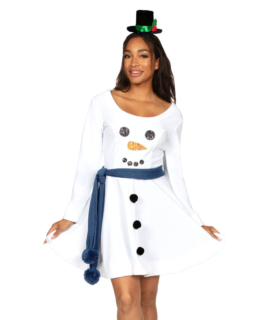 3D Snow-Woman Dress: Women's Christmas Outfits