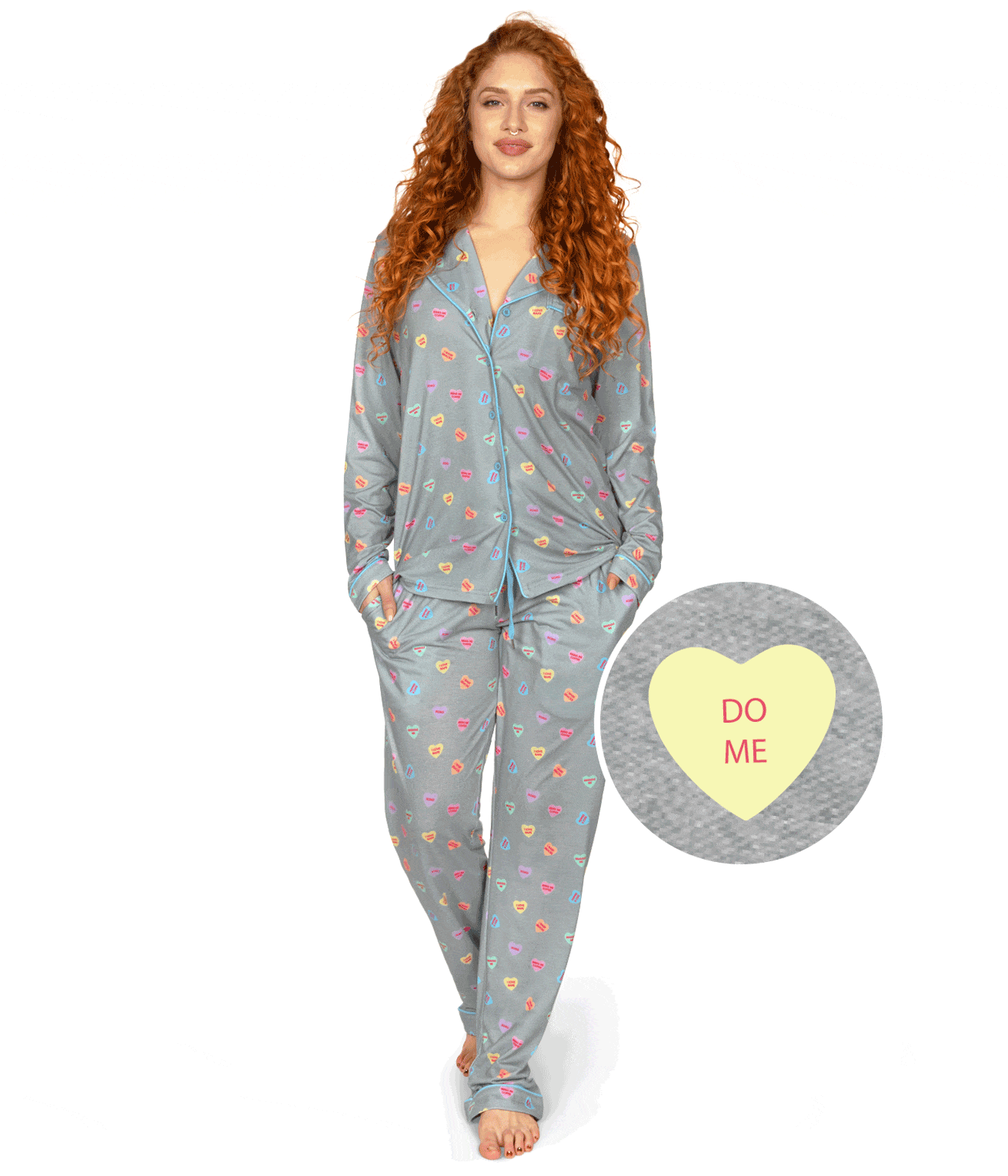 Women s Candy Hearts Pajama Set