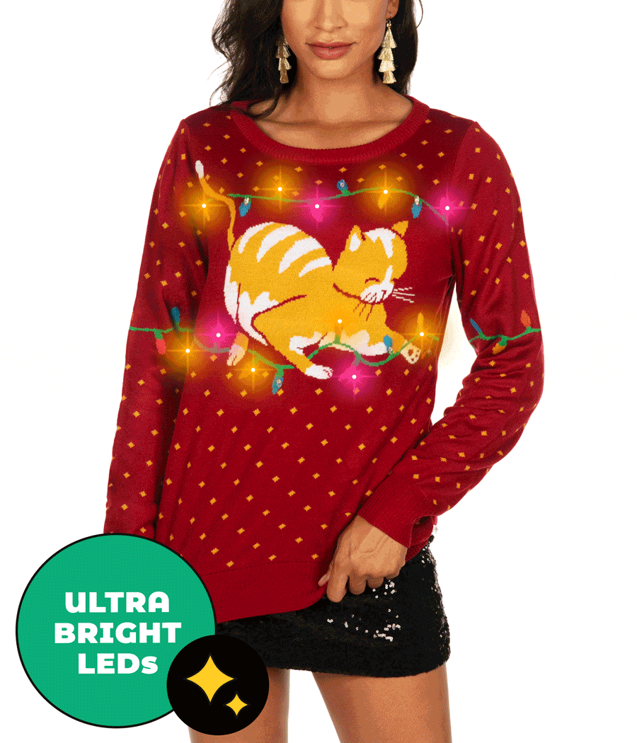 Cat ugly top christmas sweater