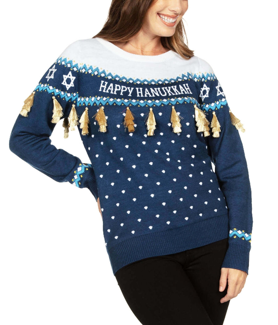 Women's Hanukkah Tassel Sweater