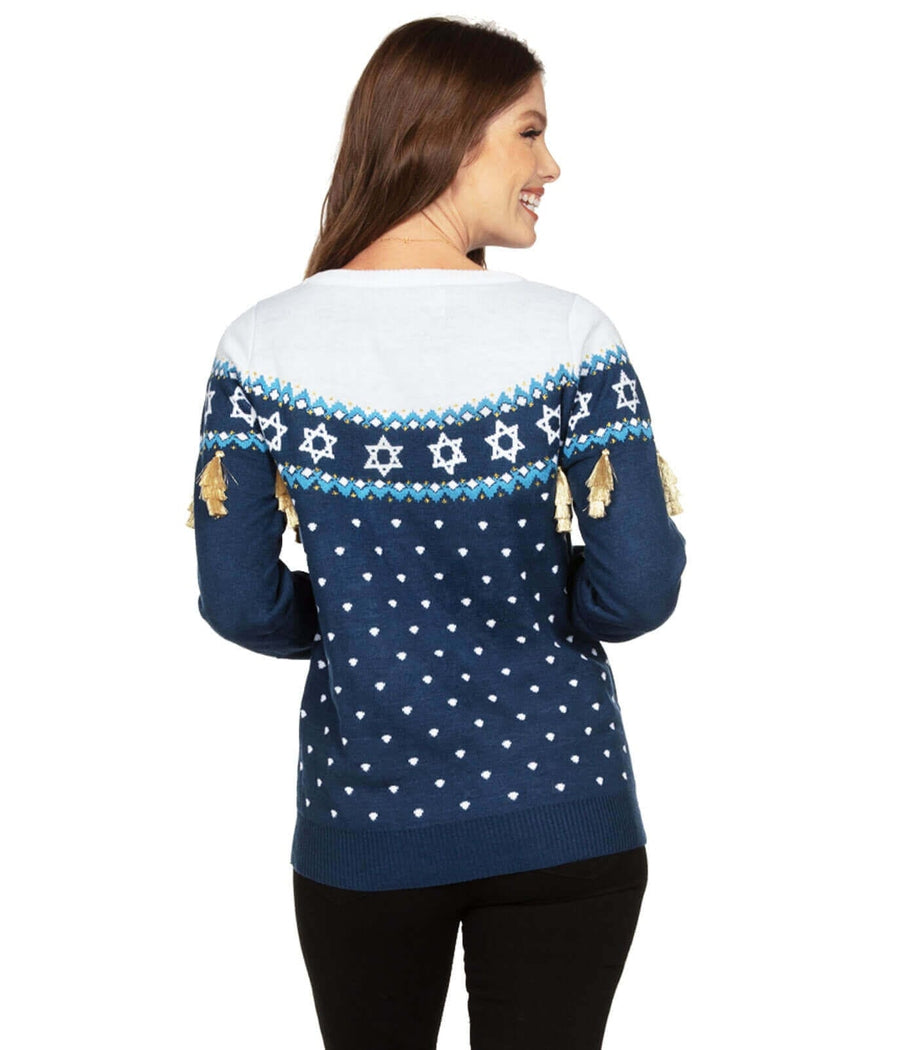 Women's Hanukkah Tassel Sweater Image 2