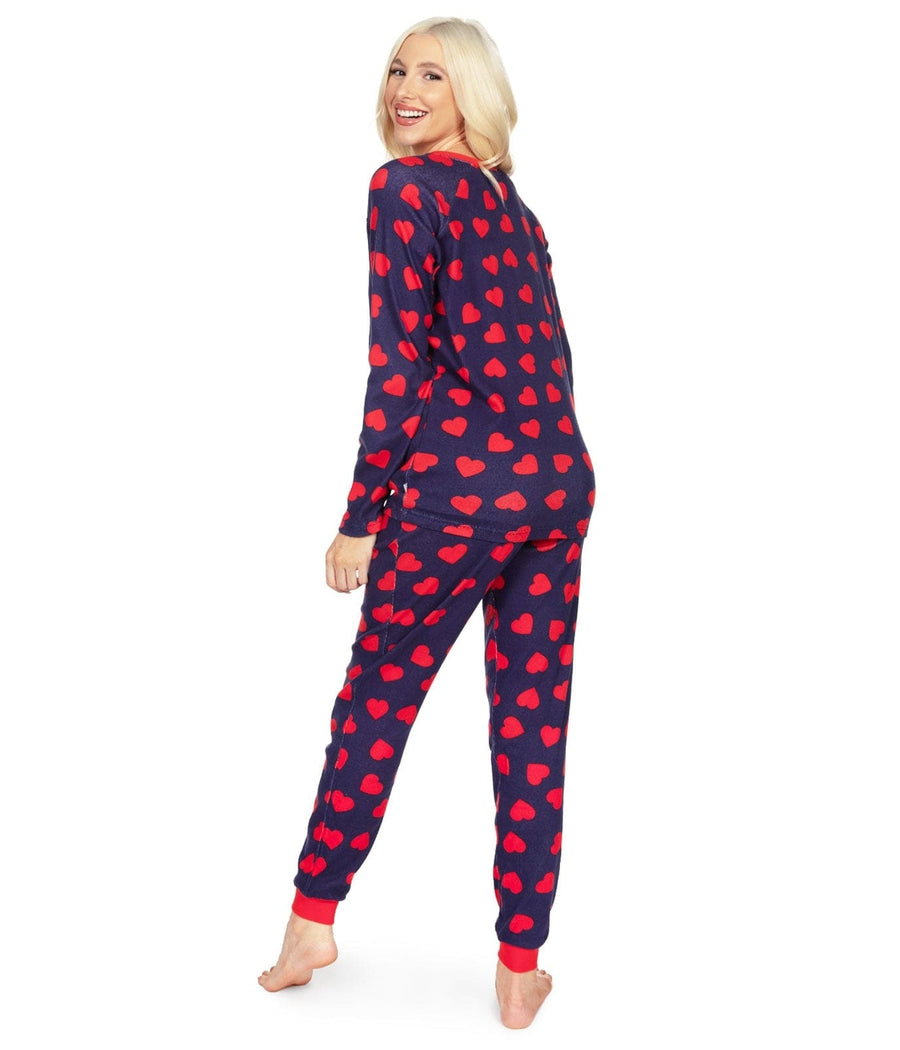 Women's Hearts on Fire Pajama Set Image 5
