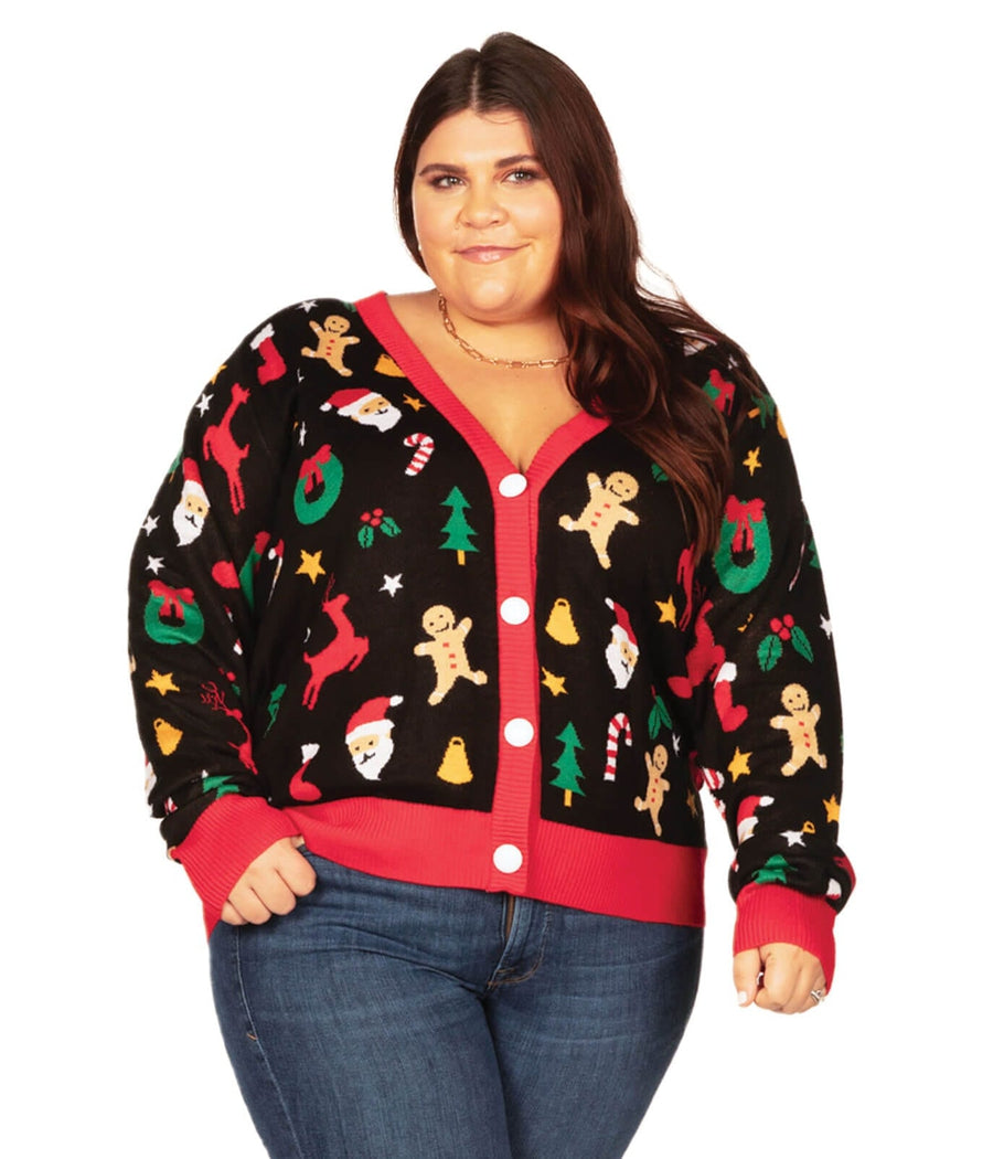 Cookie Cutter Plus Size Cardigan: Women's Christmas Outfits