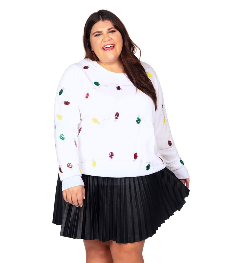 Women's Sequin Lights Plus Size Ugly Christmas Sweater