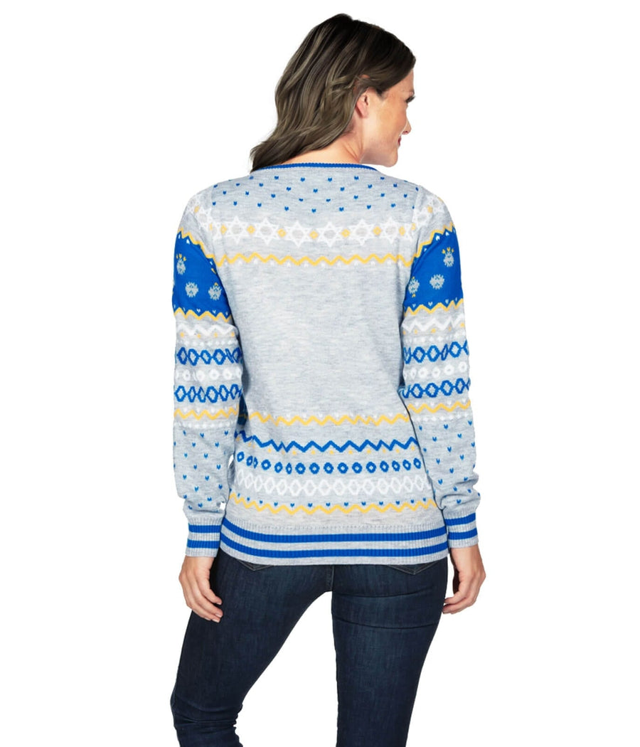 Women's Reversible Sequin Hanukkah Sweater