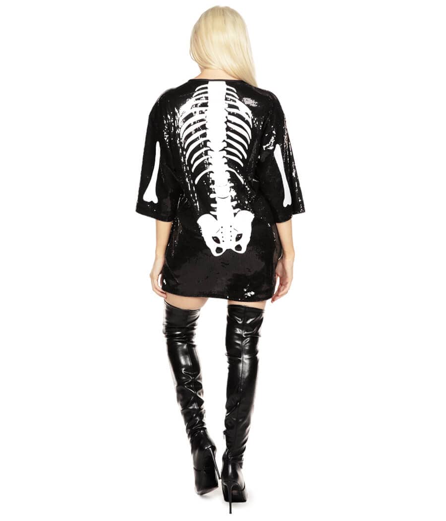 Sequined Skeleton Costume Dress