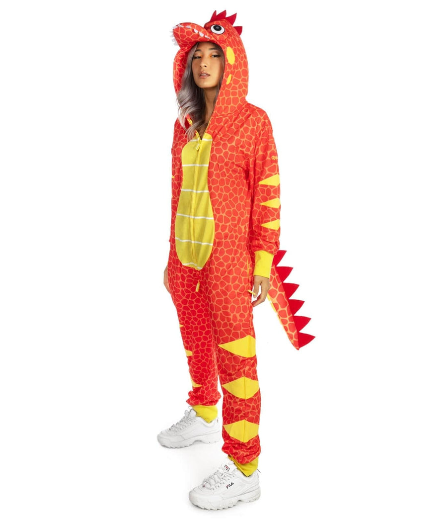 Women's T-Rex Dinosaur Costume | Fun Halloween Adult Costume | High Strength & Durable Material | Red | Tipsy Elves Women's T-Rex Dinosaur Costume | Fun Halloween Adult Costume | High Strength & Durable Material | Red | Tipsy Elves
