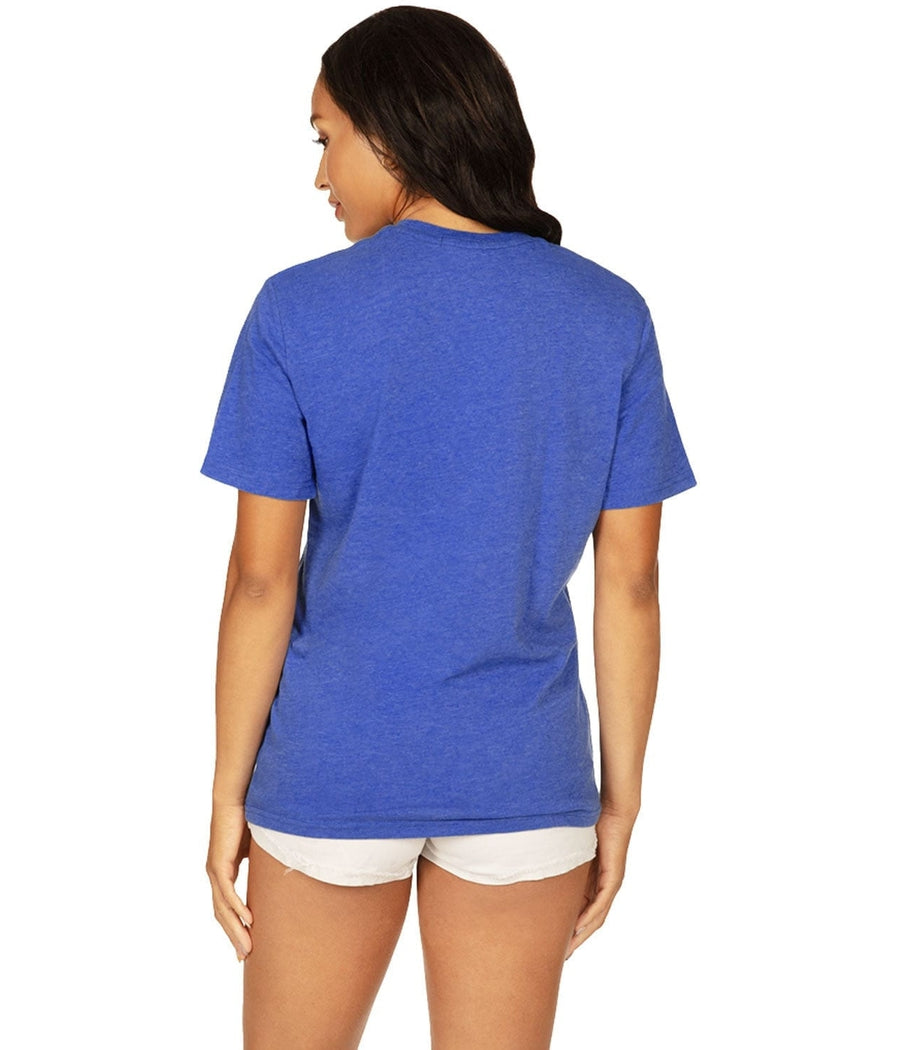 Women's Blue Meowica Oversized Boyfriend Tee