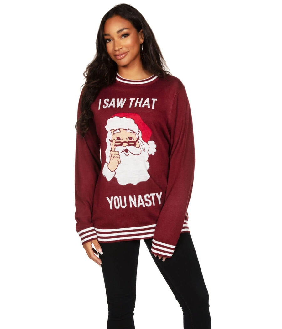 Women's You Nasty Oversized Christmas Sweater Image 3