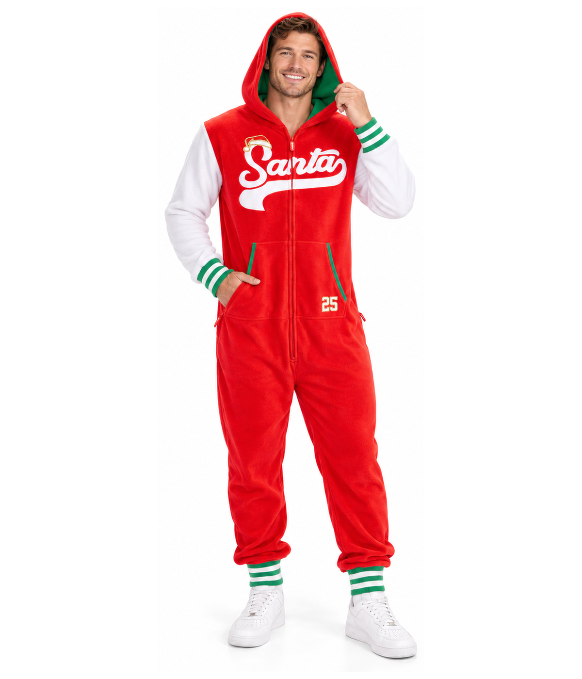 Men's Sporty Santa Jumpsuit