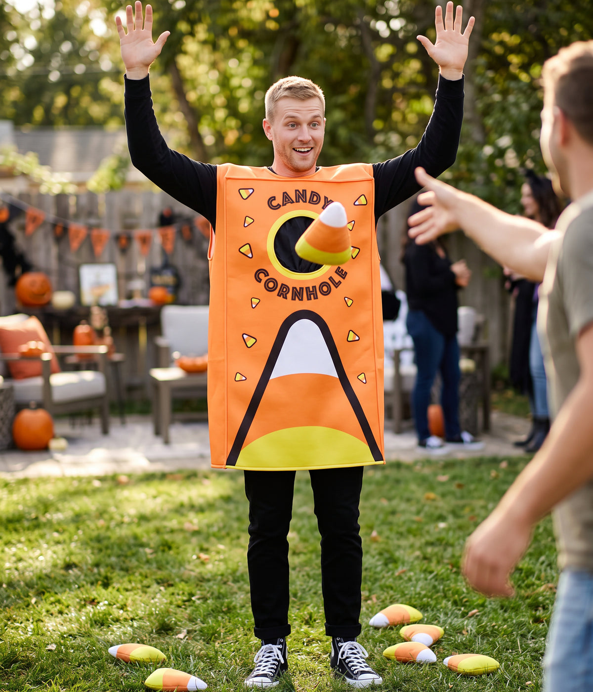 Men's Candy Corn Cornhole Game Costume Image 2