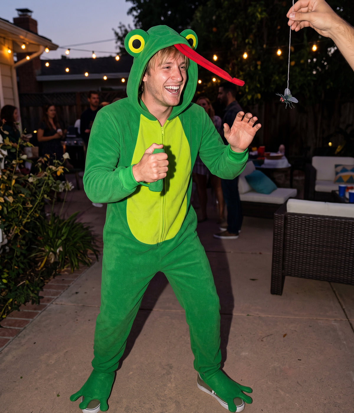 Men’s Pop-Out Tongue Frog Costume Image 2