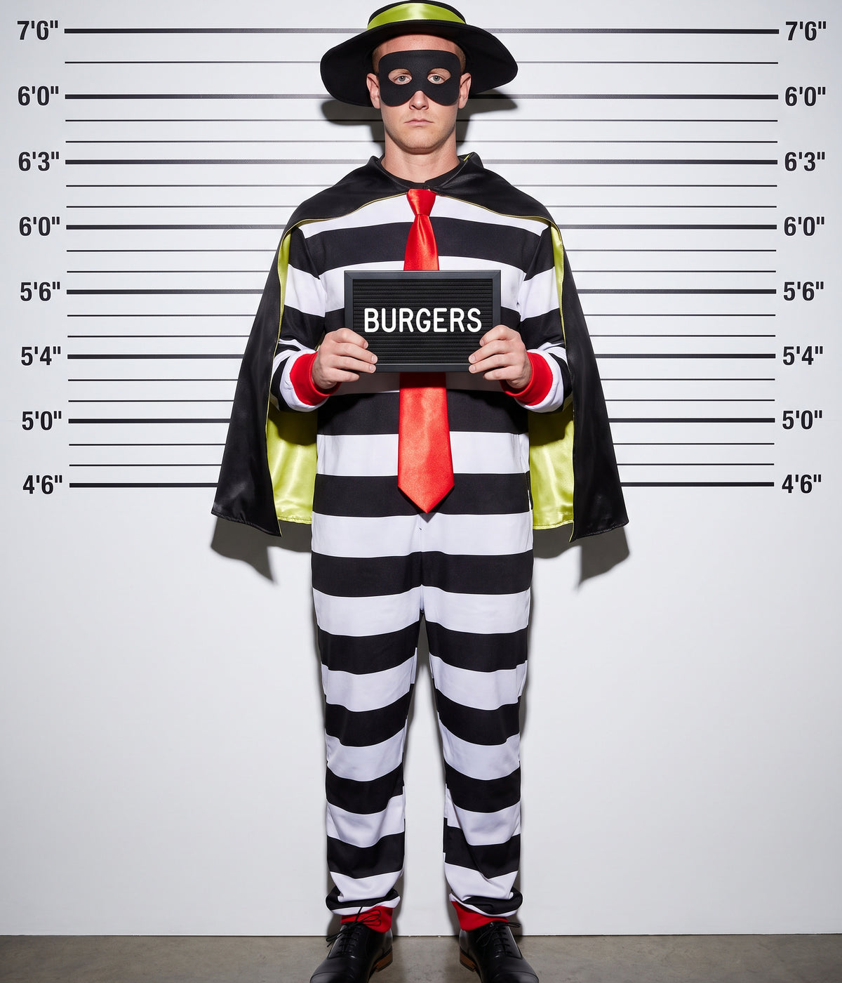 Men's Hamburger Thief Costume Image 2