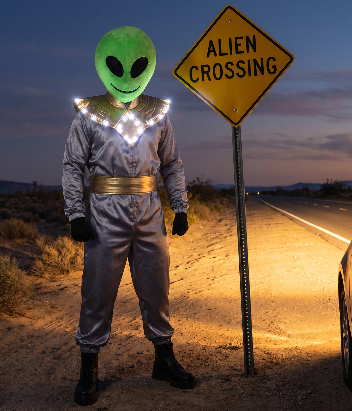 Men's Light Up Alien Costume