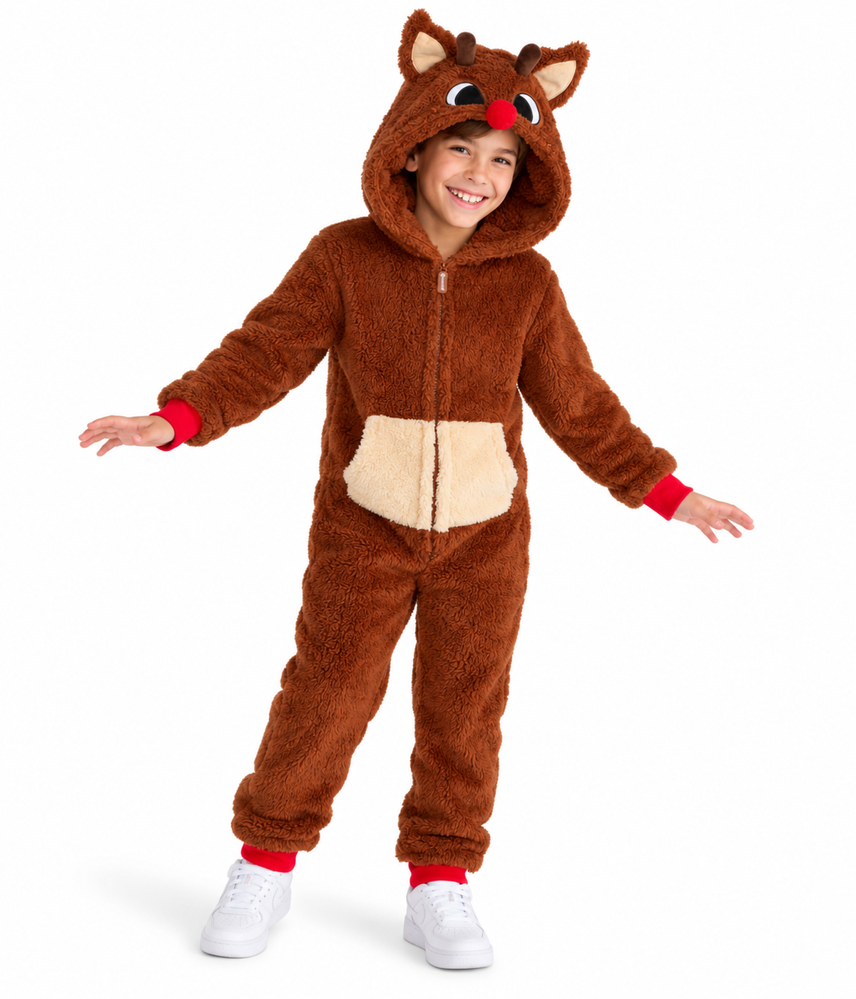 Boy's Rudolph Sherpa Jumpsuit
