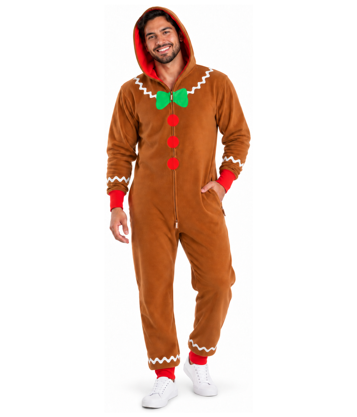 Men's Gingerbread Man Jumpsuit