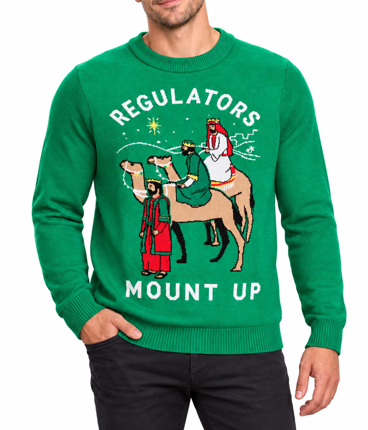 Men's Regulators Mount Up Ugly Christmas Sweater