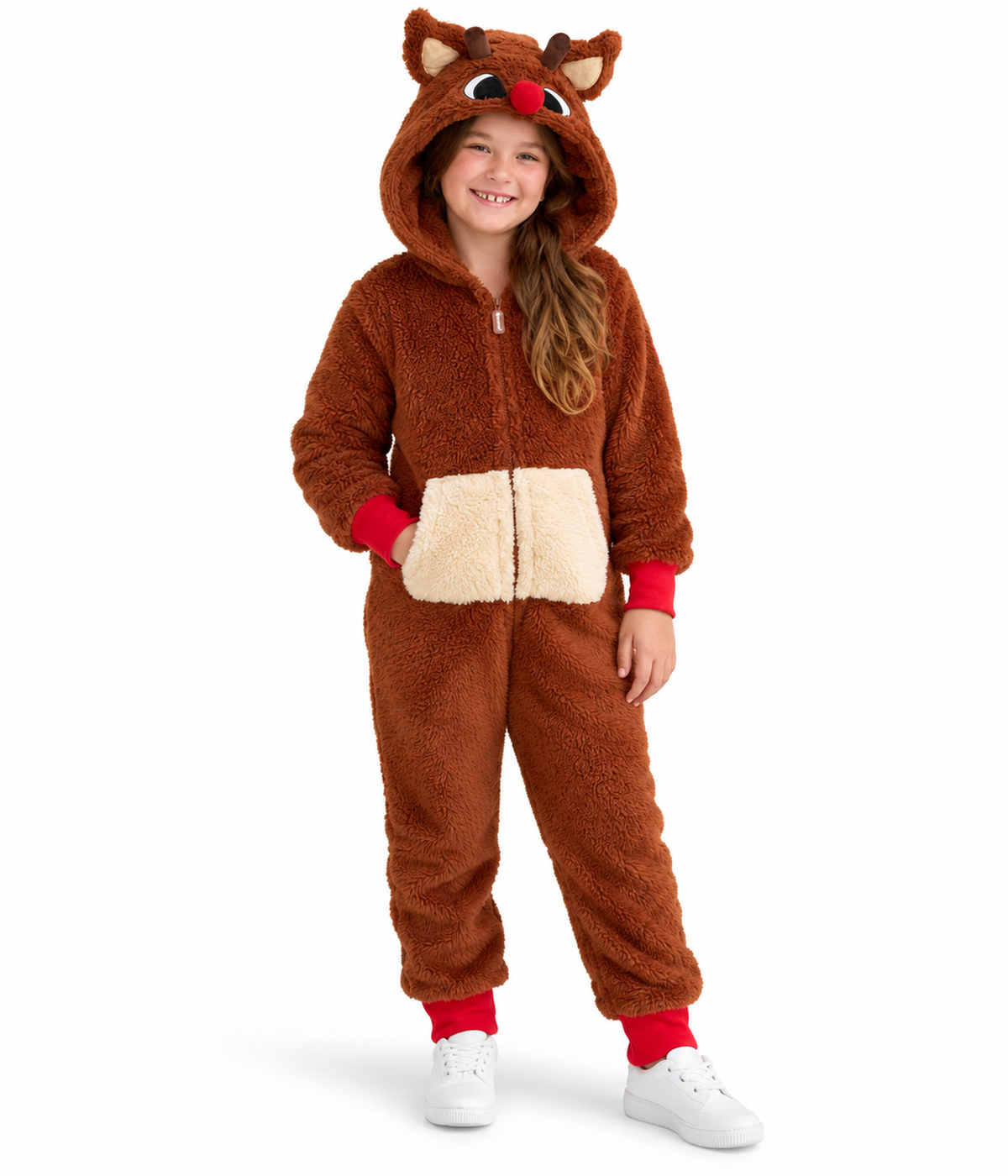 Girl's Rudolph Sherpa Jumpsuit