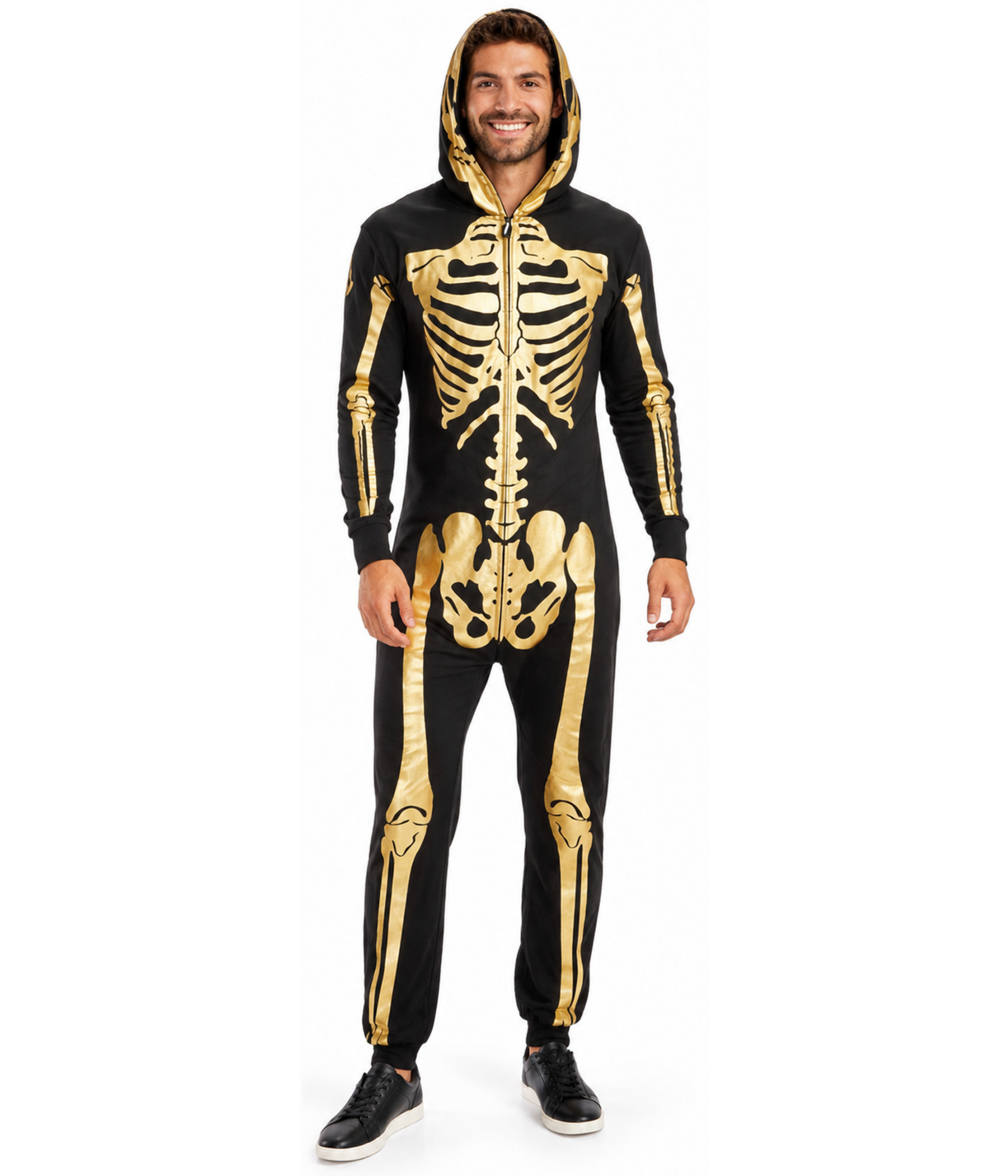 Men's Gold Skeleton Costume