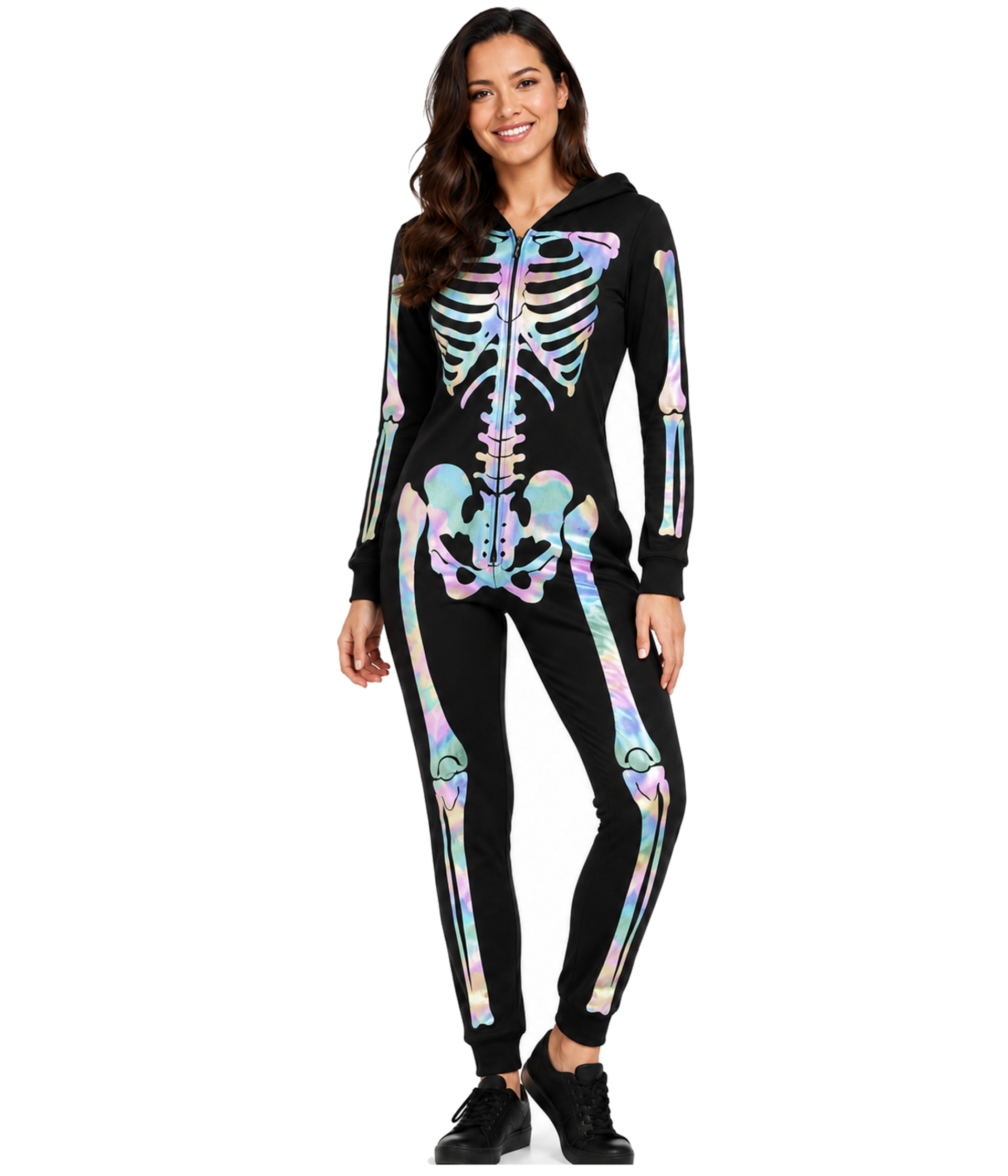 Women's Iridescent Skeleton Costume