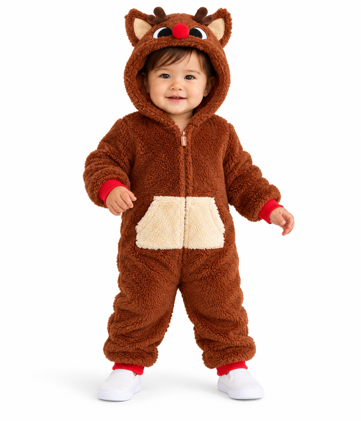 Baby Boy's Rudolph Sherpa Jumpsuit