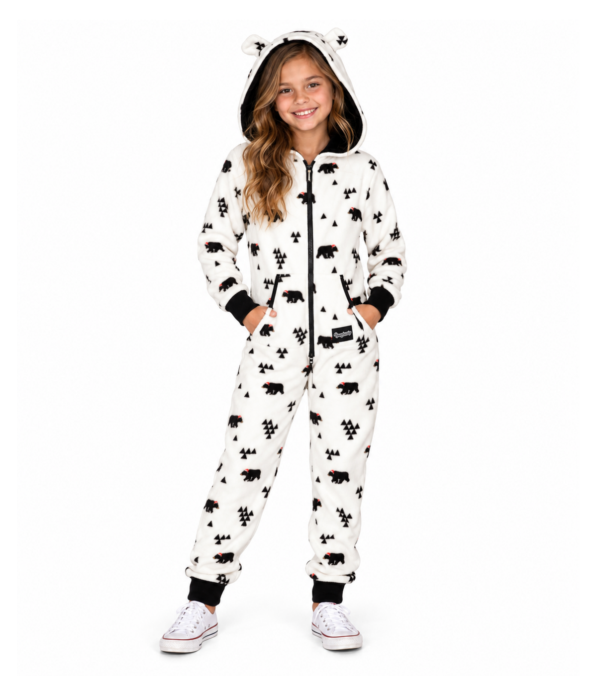 Girl's Beary Christmas Jumpsuit
