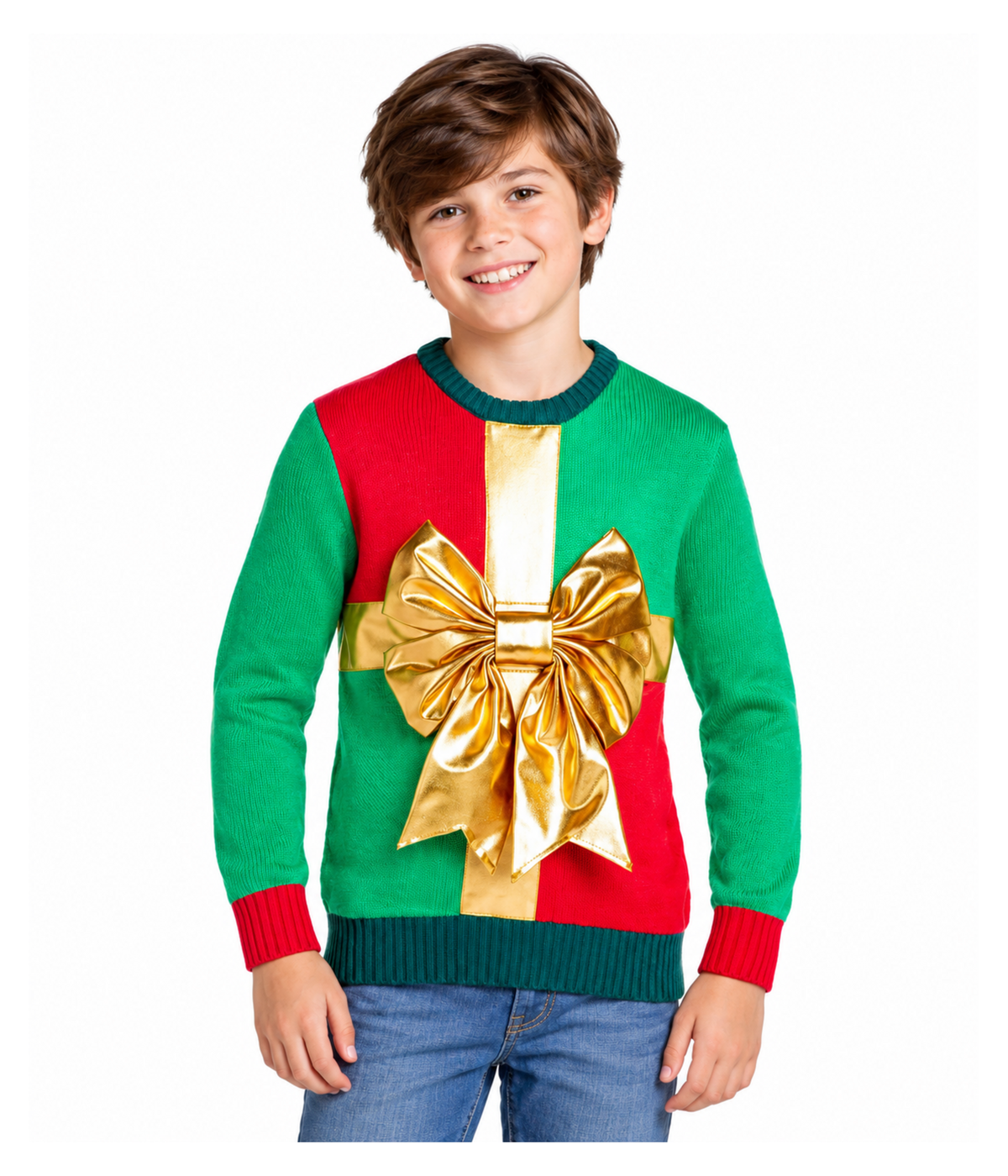 Boy's Little Present Ugly Christmas Sweater