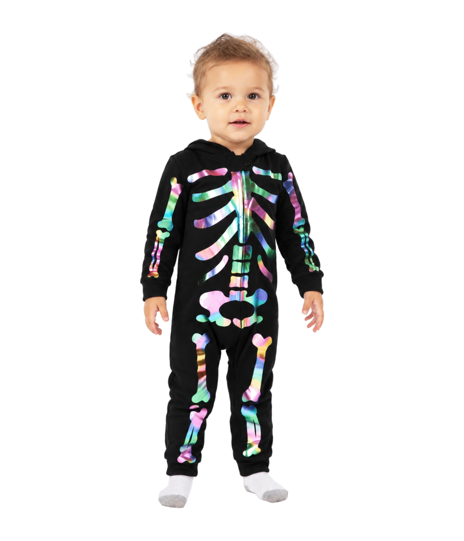 Baby Girl's Iridescent Skeleton Costume